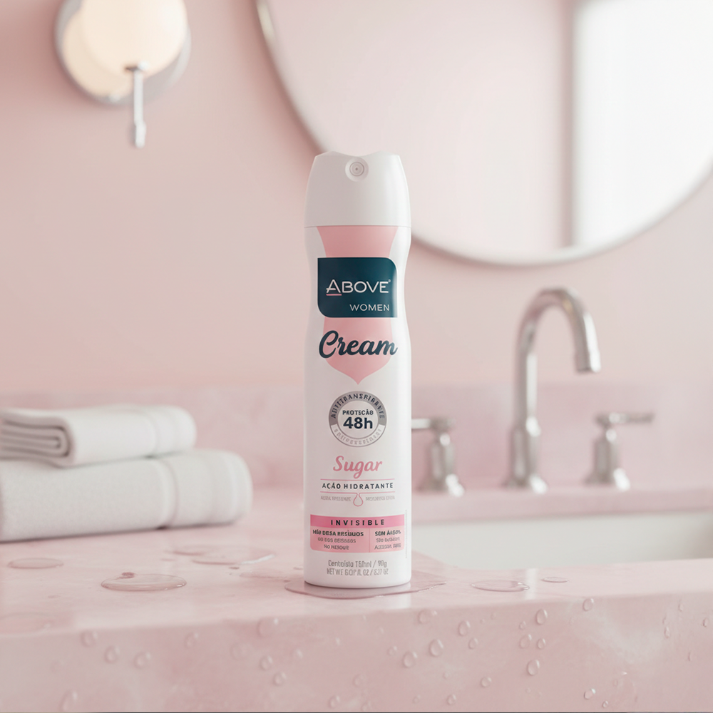 Antiperspirant Spray Above Women Cream Sugar Moisturizing Action 48h 5.07 fl oz