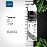 Antiperspirant Spray Above Men Extreme Invisible Protection Dry and Long-Lasting 72h 5.07 fl oz