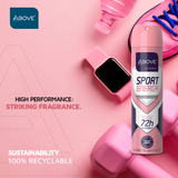 Above Women Sport Energy Invisible 72h Antiperspirant Spray