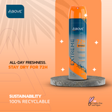 Antiperspirant Spray Above Men Extreme Sport Protection Dry and Long-Lasting 72h 5.07 fl oz