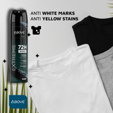 Antiperspirant Spray Above Men Extreme Black Protection Dry and Long-Lasting 72h 5.07 fl oz