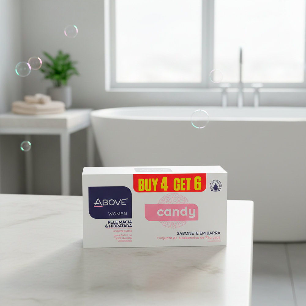 Above Women Candy Gentle Cleansing Bar Soap Pack of 6 2.65 oz