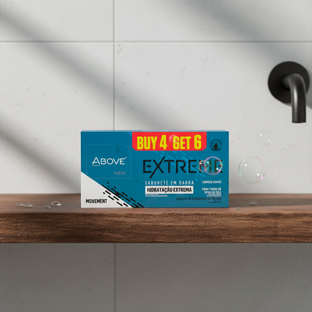 Above Men Extreme Movement Extreme Hydration Bar Soap Pack of 6 2.65 oz