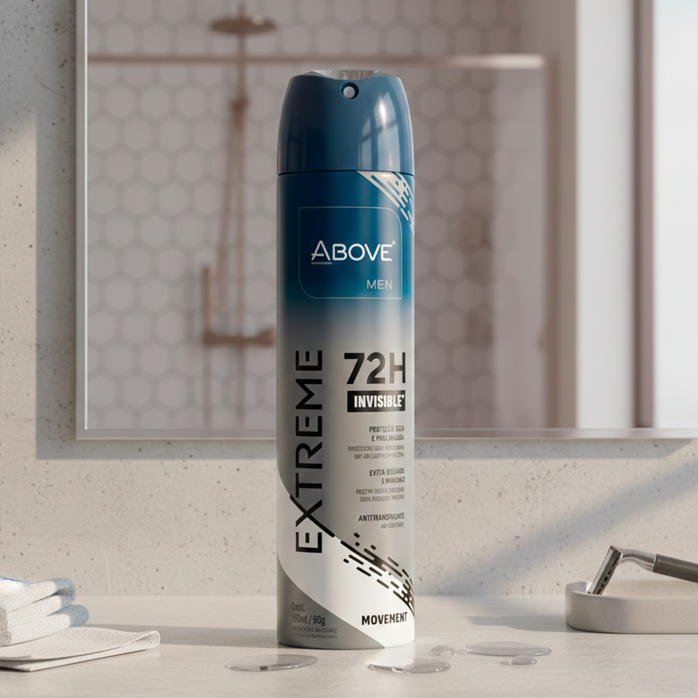 Antiperspirant Spray Above Men Extreme Movement Protection Dry and Long-Lasting 72h 5.07 fl oz