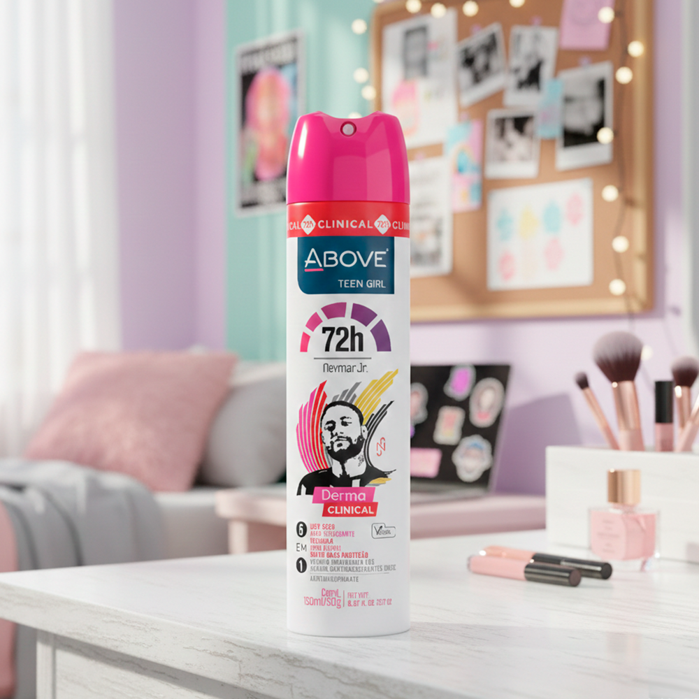 Antiperspirant Spray Above Neymar JR. Teen Girl Dermaclinical 72h 5.07 fl oz